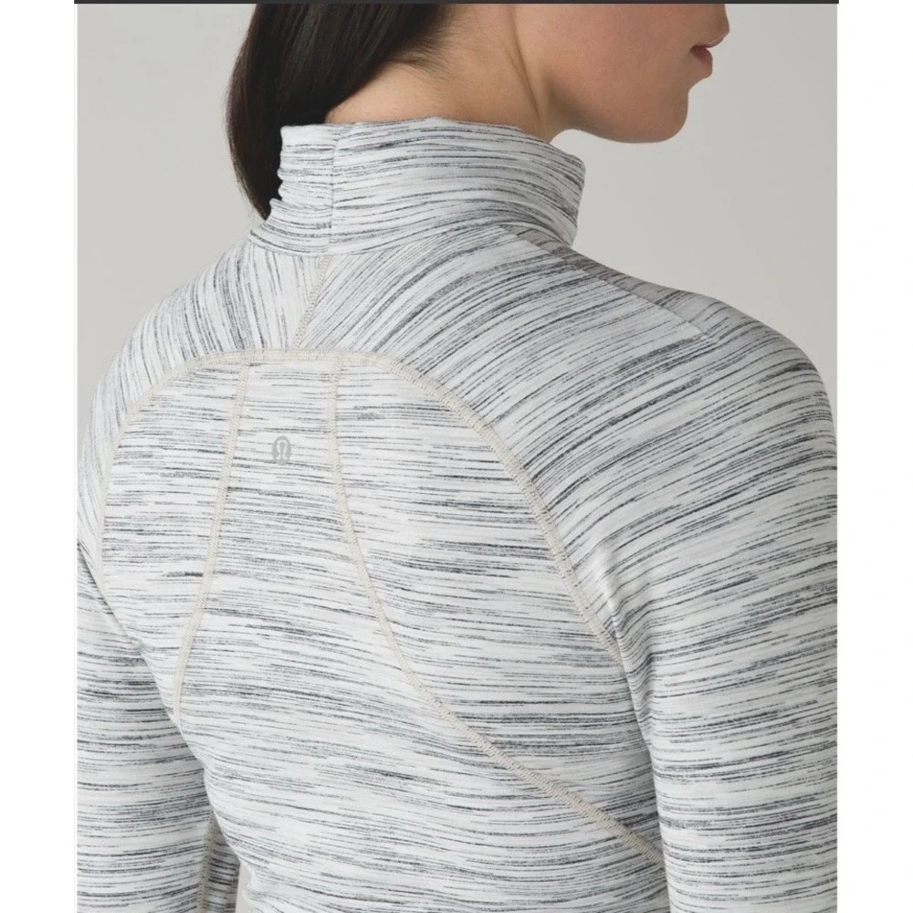 Lululemon Hustle‎ In Your Bustle Jacket Space Dye Camo White Silver Spoon RARE 4
